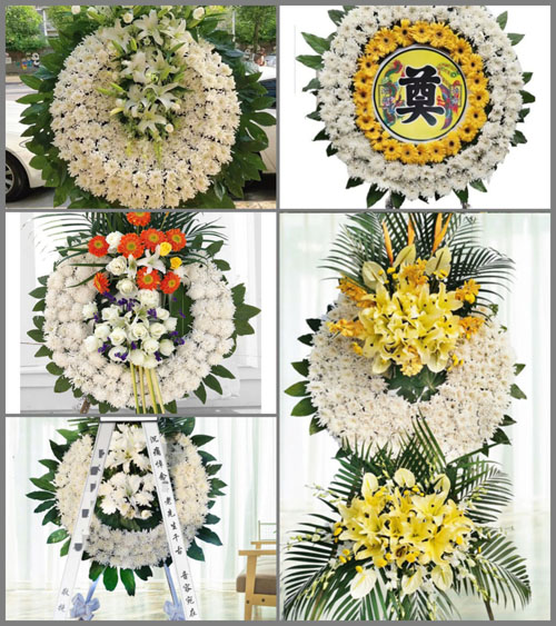 江苏扬州仪征市十二圩办事处越江村花圈速递