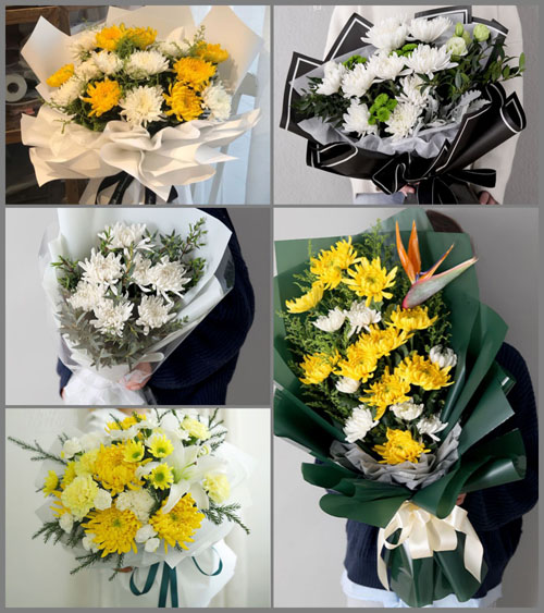 江苏扬州仪征市十二圩办事处越江村白事花束代送